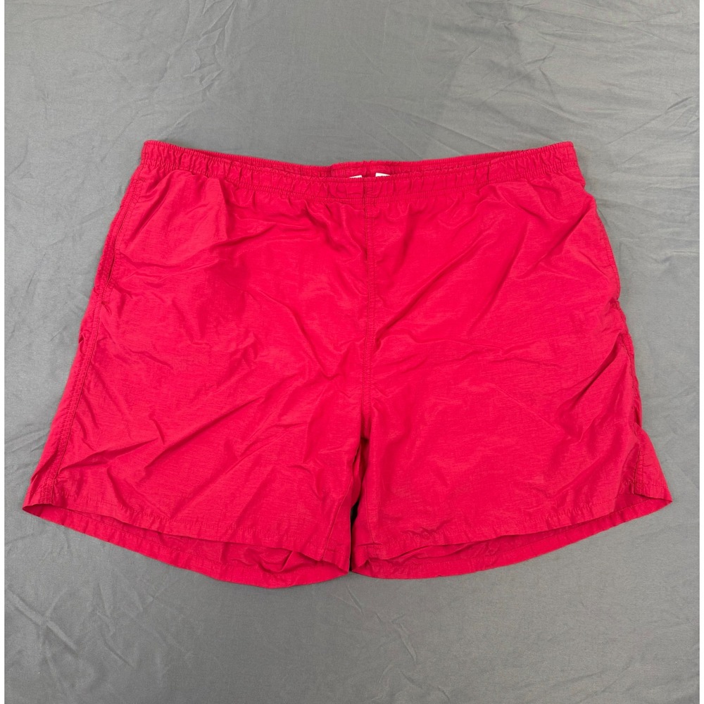 Vintage‎ LL Bean Traveler Mens XL Red Nylon Mesh Lined Swim Shorts Trunks 0JD86